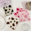 (Light Pink)Square Plush Heart Coasters For Cafe Table Protection With Antiscald Features 3