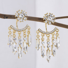 (White) Style Ethnic Vintage Drop Earrings With Crystal For Women Spring Fashion Gift