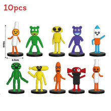 (10pcs) Parlor Pvc Pizzys Decor Figures With Creative Design For Kids Display Collector Room