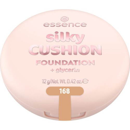 Make-up - ESSENCE - Silky Cushion - 168 Beige - Kompaktformat 12 g - Seidiger Finish, modulierte Deckkraft