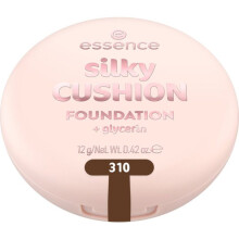 Foundation - ESSENCE - Silky Cushion - 310 Bruin - Compact 12 g - Modulaire dekking met een zijdezachte finish