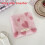 (Light Pink)Square Plush Heart Coasters For Cafe Table Protection With Features Antiscald 1