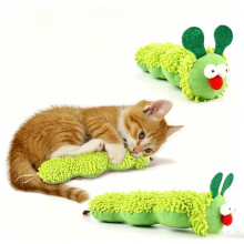 Caterpillar Green Pet Plush Toy Stuffed Doll For Cats Owners Gift Engagement