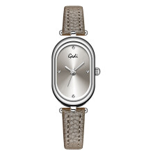 (Cool Gray Brown) Black Classic Gold Womens Vintage Watch With Waterproof Feature Band Leather And