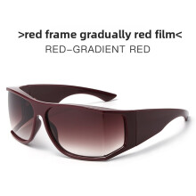 (Wine Red)Sleek Modern Sun Glasses Men Women Uv400 Protective Cycling Outdoor Fashion Eyewear