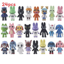 (24pcs) Playset Animal Hospital Action Figure With Pvc Material For Children Toy Fans