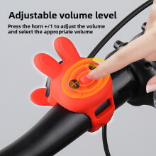 (Pink)Bicycle Horn Silicone Cartoon Electronic Bell For Mountain Cycling Enthusiasts