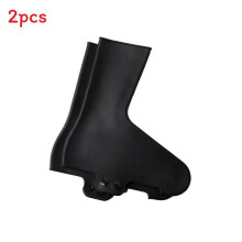 (Black,M)Rubber Bicycle Shoe Protectors With Windproof Waterresistant Coating Riders For