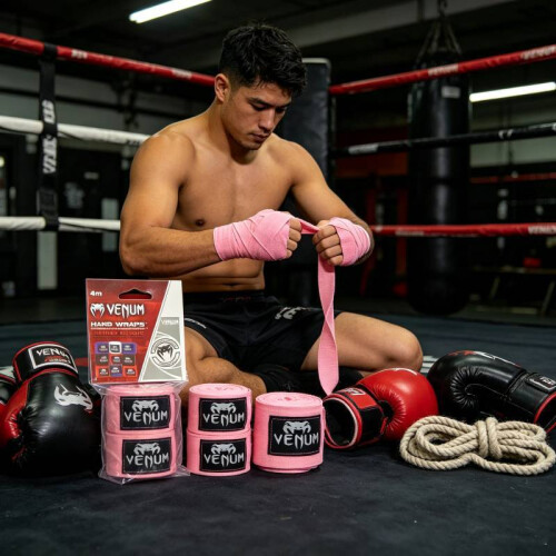 (White)Impacchi Boxe Venum Kontact 10m con Materiale Traspirante per Allenamento Sparring e 2