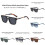 (Blue)Óculos de sol da moda com lentes de PC UV400 para estilo urbano e moda de viagem 8