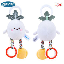 (Radish)Eggplant Tomato Pumpkin Plush Baby Car Mobile With Hanging Rattles Sensory For