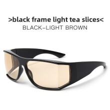 (Black Champagne)Elegantes Gafas de Sol Modernas Hombres Mujeres Uv400 Protección Ciclismo Aire Libre Gafas Moda