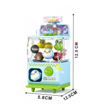 (Blue)Distributore automatico capsule plastica per bambini giocattolo con cartoni animati design animali regali per