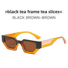 (Orange)Modische quadratische Herrenbrille mit UV-Schutz für tägliche Ausflüge und Veranstaltungen