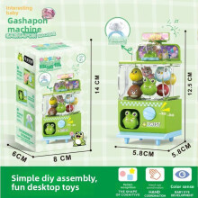 (Brown)Kids Plastic Capsule Vending Machine Toy With Cartoon Animal Design Gifts For