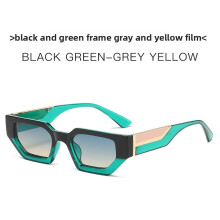 (Green)Occhiali da vista uomo quadrati alla moda con protezione UV per uscite ed eventi quotidiani