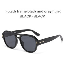 (Black)Minimalistische Brille mit Vollrahmen PC Gläser UV-Schutz für Freizeitkleidung Autofahren und