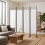 Foldable Screen Room Divider 4 Panels Home Office Off White 1PCS 5