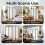 Foldable Screen Room Divider 4 Panels Home Office Off White 1PCS 7