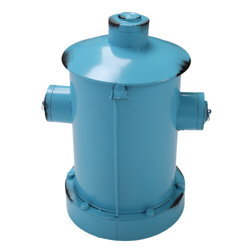 Retro Hydranten Abfalleimer Hellblau, Eisen, Deko