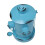 Retro Hydranten Abfalleimer Hellblau, Eisen, Deko 3