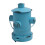 Retro Hydranten Abfalleimer Hellblau, Eisen, Deko 12