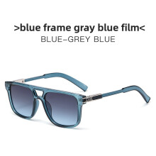 (Blue)Trendy Sunglasses With Pc Lenses Uv400 For Urban Style And Travel Fashion