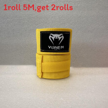 (Yellow)Envoltórios de boxe Venum Kontact 10m com material respirável para treinamento e sparring