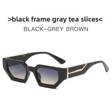 (Black Gray)Fashionable Mens Square Eyewear With Uv Protection For Daily Outings And Events