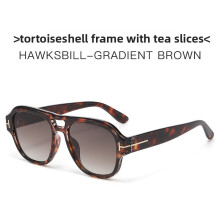 (Brown)Minimalist Eyewear With Full Frame Pc Lenses Uv Protection For Casual Wear Driving And