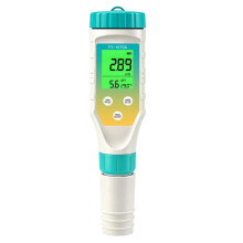 Bolígrafo Medidor de Calidad del Agua Recargable 7 en 1: PH, EC, TDS, ORP, FAC, Salinidad, Temperatura, para Piscinas, Acuarios y Agua Potable.