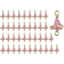 Double Drop Christmas Tree Charms, 40PCS Alloy Pendant for DIY Making Festive Xmas Tree Charms, DIY