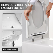 6Pack Heavy Duty Toilet Fastener Bolt Kit,Universal Toilet Bolts Easy to Install, Bathroom Toilet Repair Screw