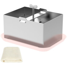 Stainless Steel Tofu Press Mold Kit - Food-Grade DIY Maker for Homemade Tofu & Cheese, Kitchen Tool Set (22x14x11cm)