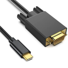 USB-C to VGA Adapter Type-C to D-Sub 15Pin VGA Converter Cables for USB 3.1 Mobile Phone Laptop Monitor Projector TV