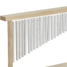 20-Note Desktop Sound Tree Wind Chime - Solid Wood Frame Musical Instrument for Early Education & Orff Percussion Silver