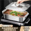 Dish Stainless Steel Baking Pan with Lid - Oven Safe Roasting Pan for Grilling & Everyday Cooking B 4