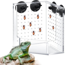 Reptile Corner Bowl, with 4 Suction Cups, Tank and Aquarium Accessories for Lizard Bearded Dragon Lizard Gecko Frog, 1PC