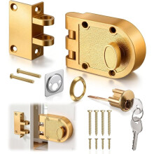 Jimmy-Proof Deadbolt Lock, Single Cylinder Heavy Duty Keyed Entry Deadbolt,Jimmy Proof Design Prohibits Forced Entry