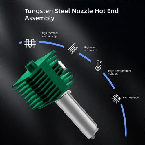 Buse Monobloc en Tungstène pour Extrudeuse pour  A1/A1mini (0,6 mm) 2