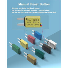 ATM Manual Resettable Fuse Low Profile Blade Fuses 5A-30A Amp Automotive Circuit Breaker Fuses Reset Fuses Assortment
