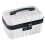 Large Capacity Portable Travel Cosmetic Organizer with Handle and Code Lock for Daily Trips Storage White 1