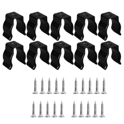Pacote com 10 Presilhas de Mola para Vassoura com Parafusos, Suporte para Ferramentas de 1-1/2 A 1-7/8 Polegadas de Diâmetro para Ancinhos, Lanternas
