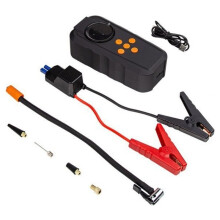 Air Pump, Emergency Battery Booster for Vehicles, Tire Inflator, LED Flashlight, USB Charging, Compact Auto Lnflate Kit