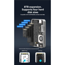 Blueendless Magnetic M.2 NVMe SSD Enckside Estación de Acoplamiento SSD para M.2 NVMe 2230 2242 2260 2280 Carcasa Externa para SSD