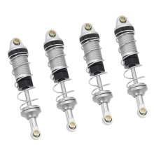 For MJX Go 14301 14302 14303 Metal Front Rear Hydraulic Oil Shock Absorbers for 1/14 RC Car Upgrade Part Silver