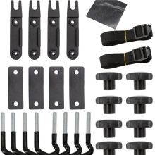Roof Box U-Bolt Clamps Kit, Universal Car Roof Rack Mounting Bracket for Rooftop Cargo Carrier