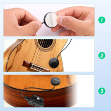 Piezo Pickup, Non-Drill Stick- Transducer for Acoustic Guitar Violin Ukulele Mandolin Chinese Fiddle and Cajon