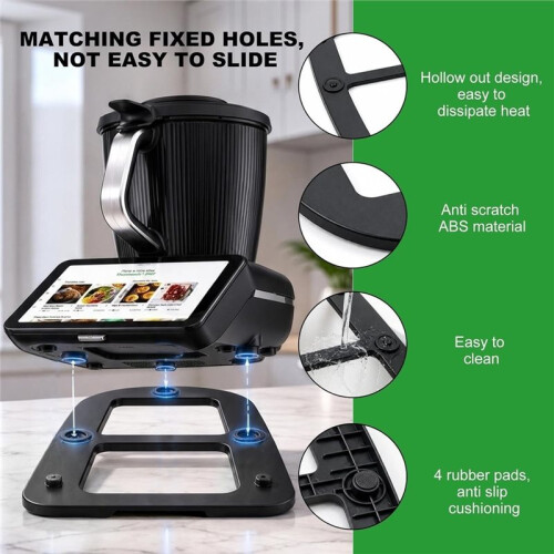 Accessories Sliding Board with Cut-Out for TM7, Scratch-Resistant Rolling Board, Non-Slip Base, for Coffee Machine 2
