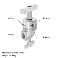 Heavy Duty Grip 1.6cm 16mm C Stand Mounting Adapter Holder Photography for Light Stand Extension Boom Arm Reflector